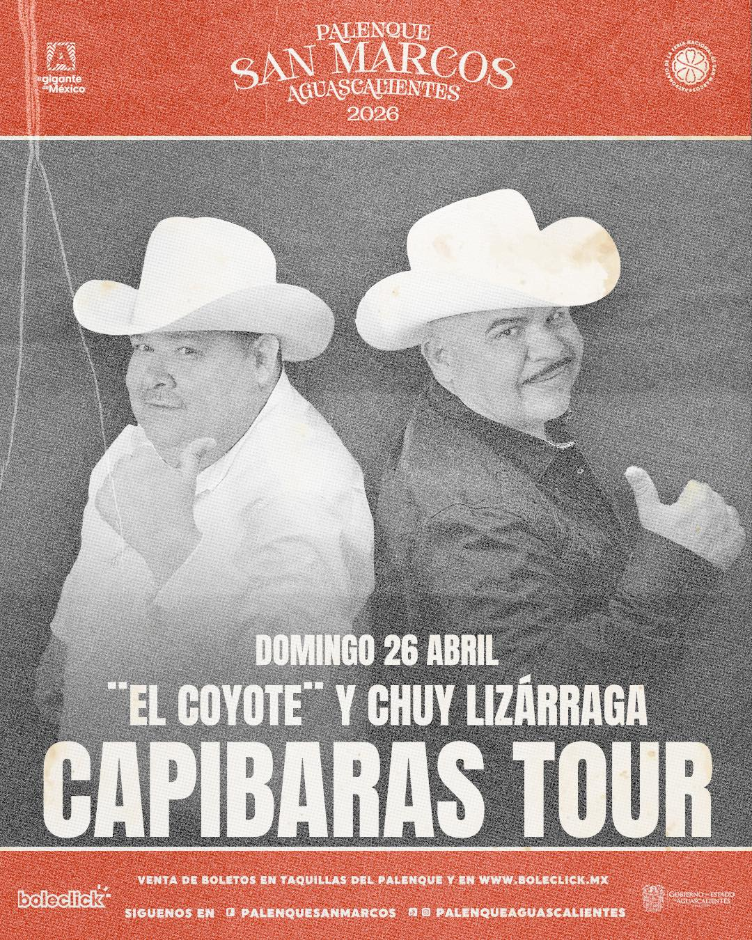 boletos Capibaras Tour palenque aguascalientes 2026