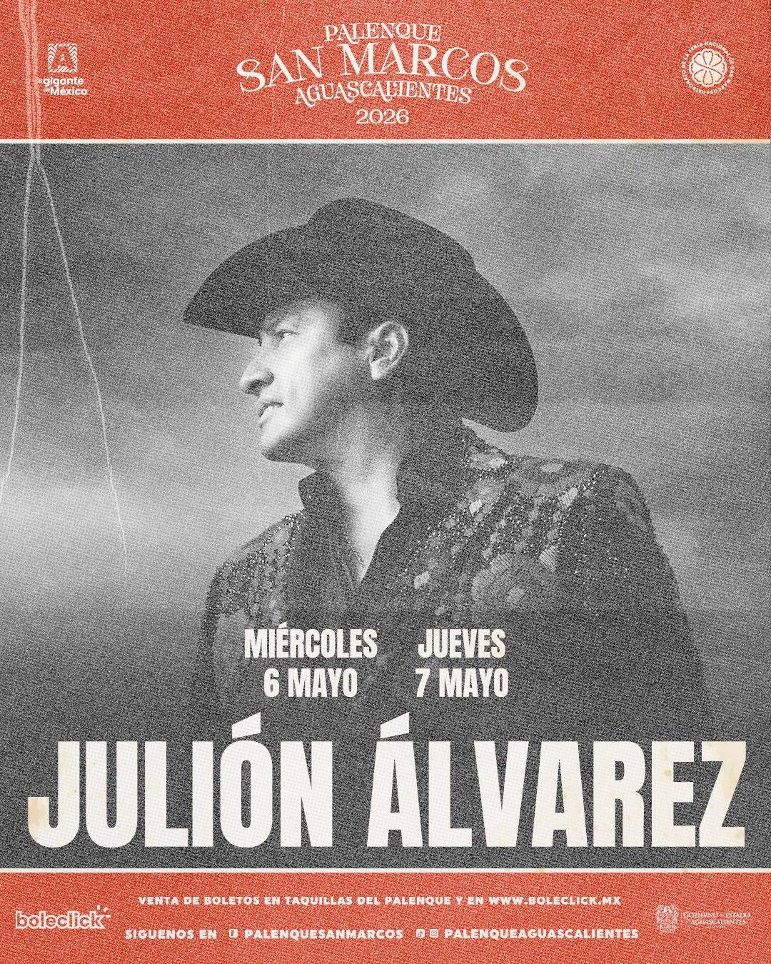 boletos Julión Alvarez palenque aguascalientes 2026