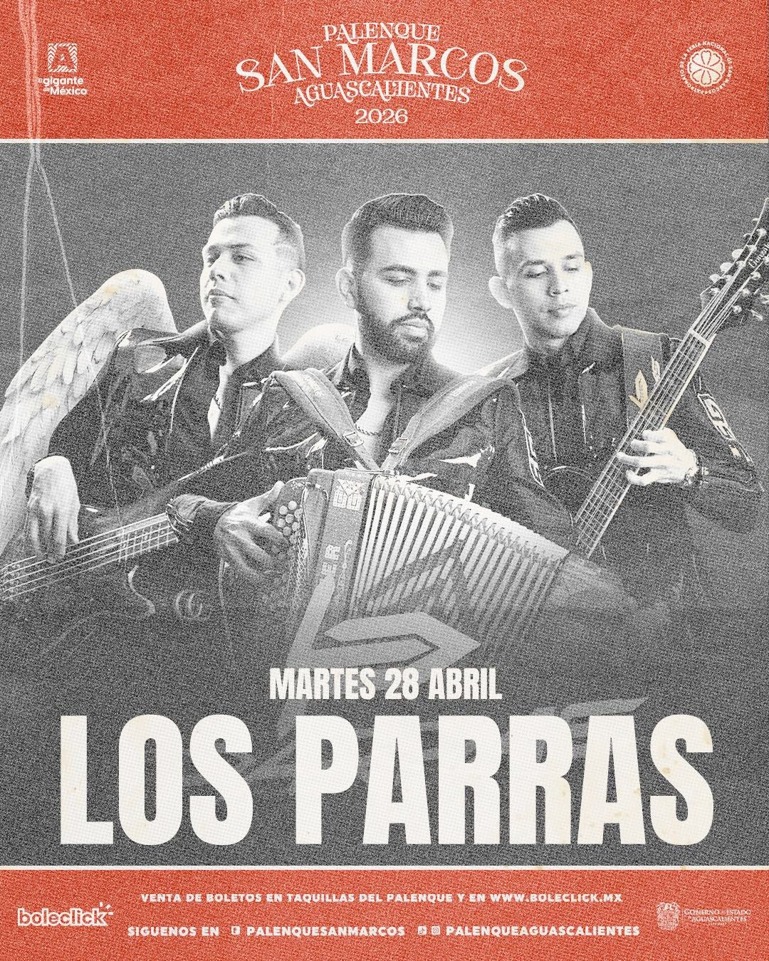 boletos Los Parras palenque aguascalientes 2026